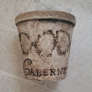 Rustic Cabernet Decorative Home Art Pot in Taupe